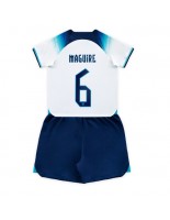 Anglie Harry Maguire #6 Domácí dres pro děti MS 2022 Krátký Rukáv (+ trenýrky)